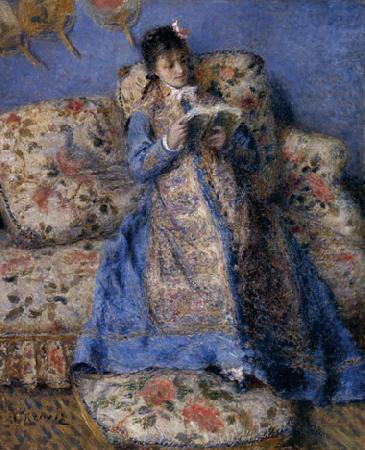 Pierre Auguste Renoir Camille Monet reading china oil painting image